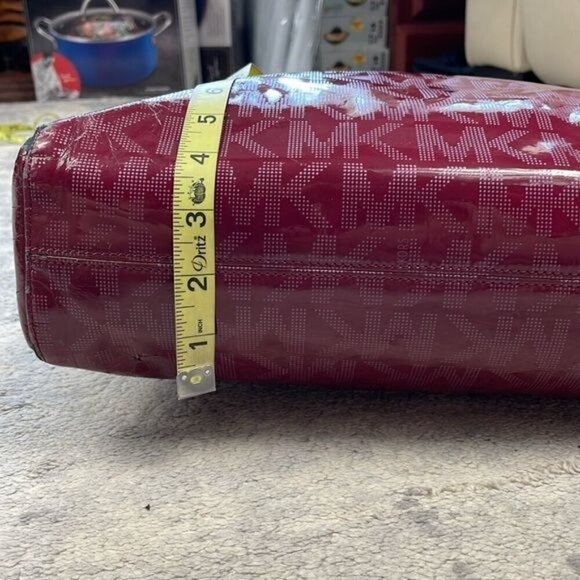 MICHAEL Michael Kors Jet Set Patent Leather Peony Tote Bag Logo DIY - Picture 12 of 16